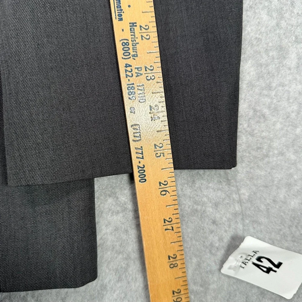 Marcello Sartoria Mens Charcoal Gray Wool Blend Blazer Suit Jacket Size 42 NEW
